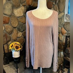 Nwt-liz Claiborne Womens Crew Neck Long Sleeve Pullover Sweater